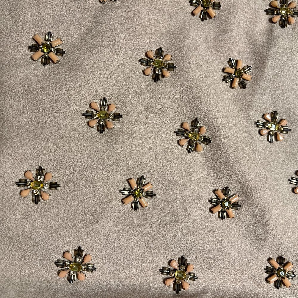 J CREW CAFE CAPRI BEADED EMBELLISHMENT SIZE 8 NWT COLOR BISCUIT - Picture 9 of 16